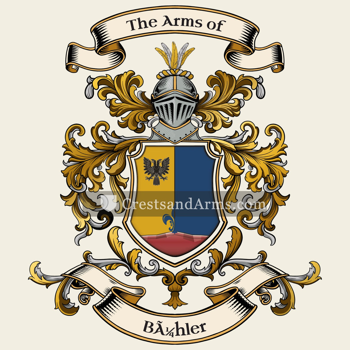 The Bühler coat of arms, drawn from the recorded blazon