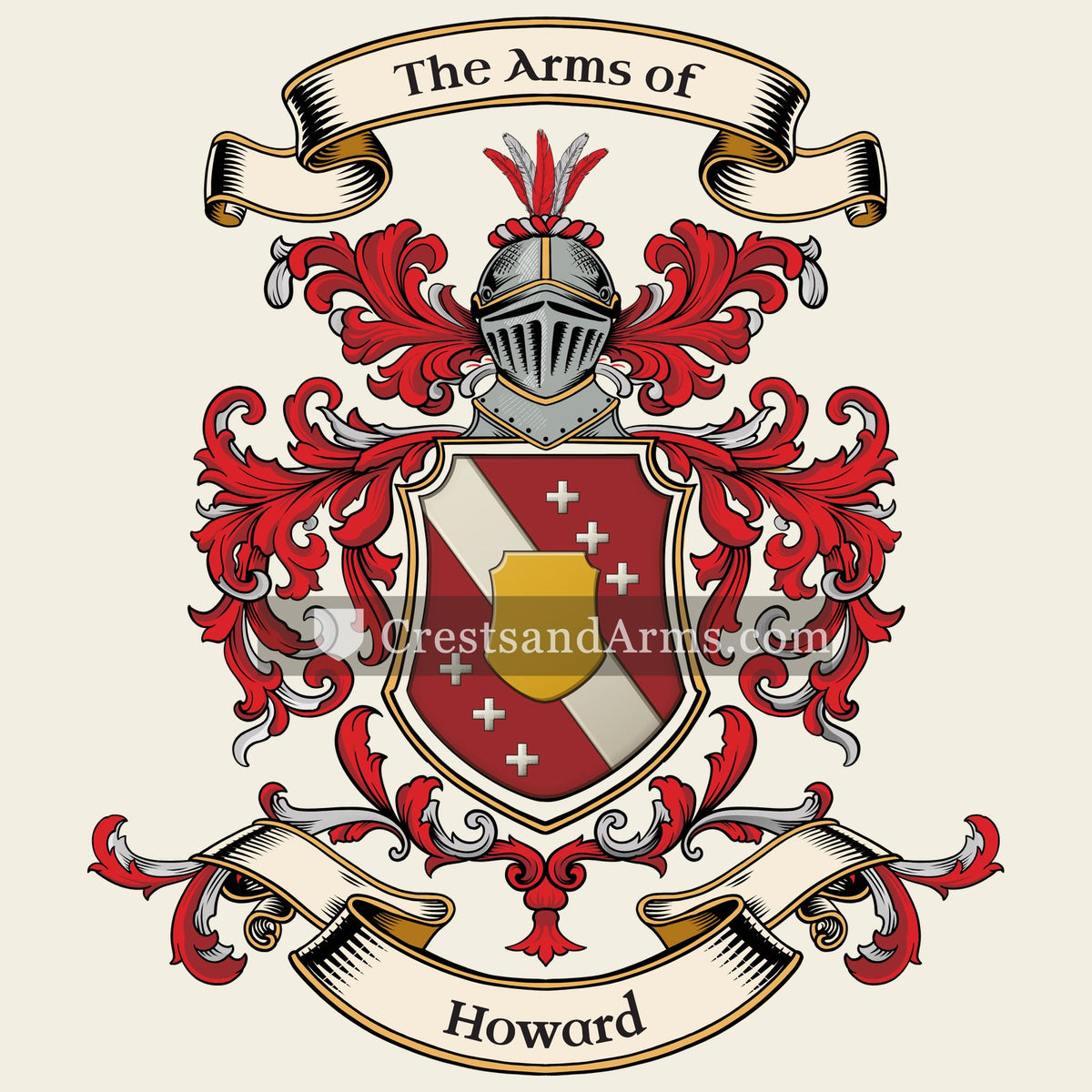 The Howard coat of arms, drawn from the recorded blazon