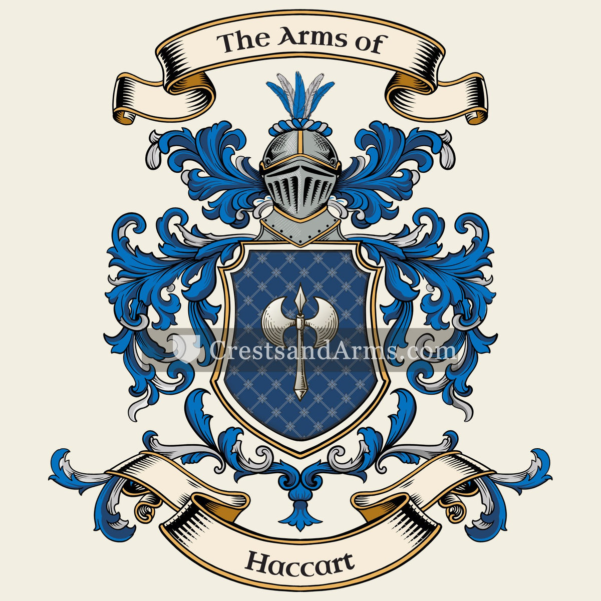 The Haccart arms on the coat of arms — digital pack