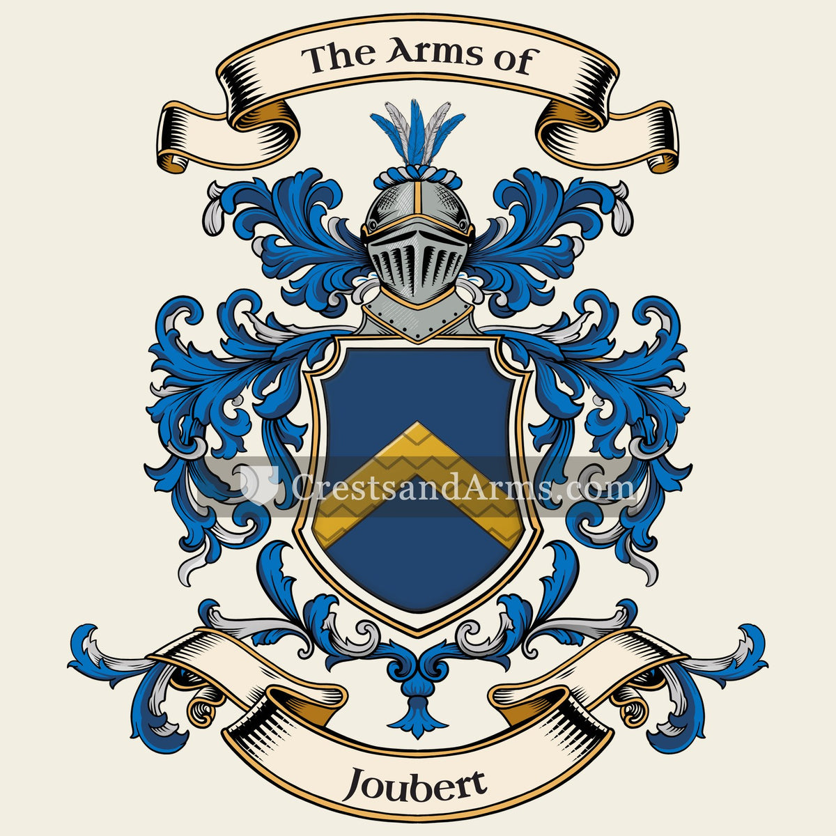 The Joubert coat of arms, drawn from the recorded blazon