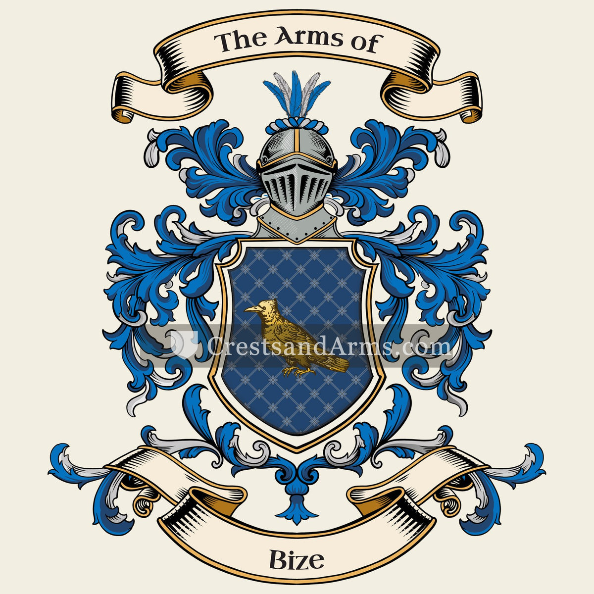 The Bize coat of arms, drawn from the recorded blazon