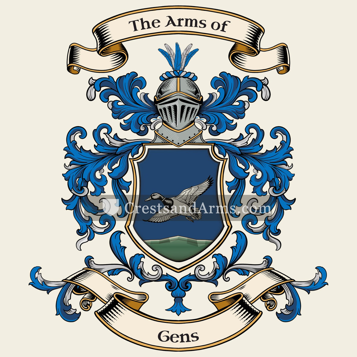 The Gens coat of arms, drawn from the recorded blazon