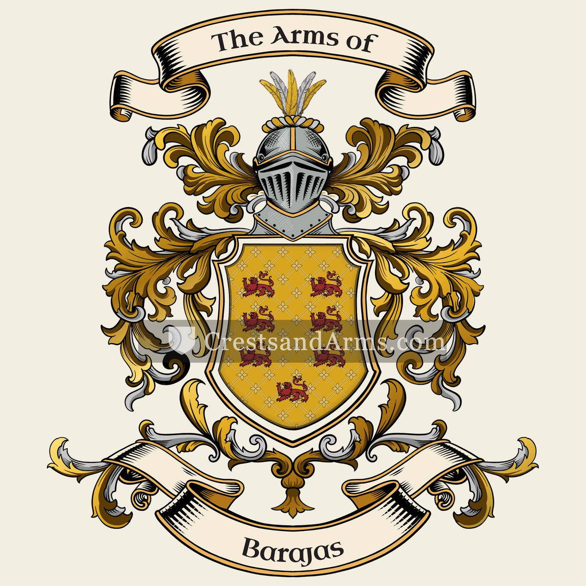 The Barajas coat of arms, drawn from the recorded blazon
