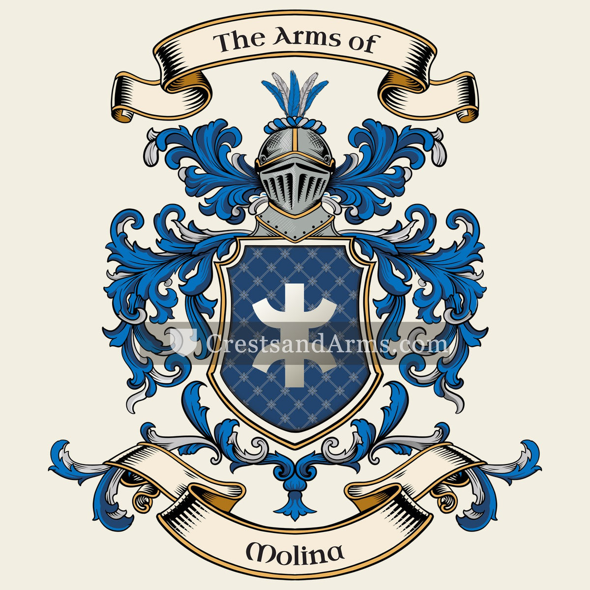 The Molina coat of arms, drawn from the recorded blazon