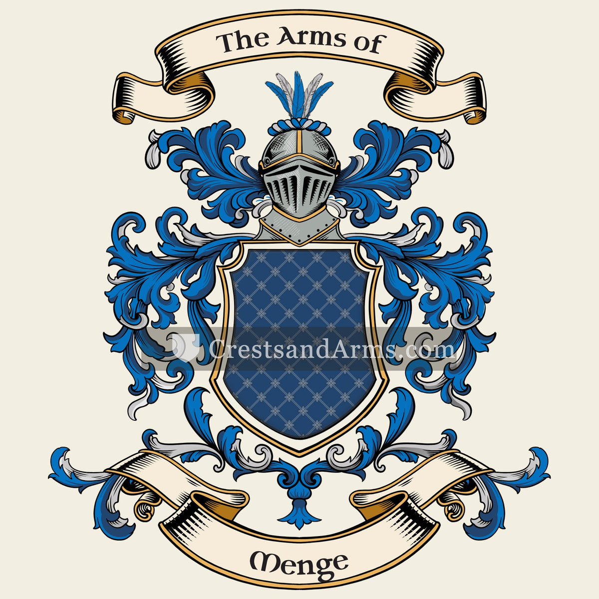 The Menge coat of arms, drawn from the recorded blazon