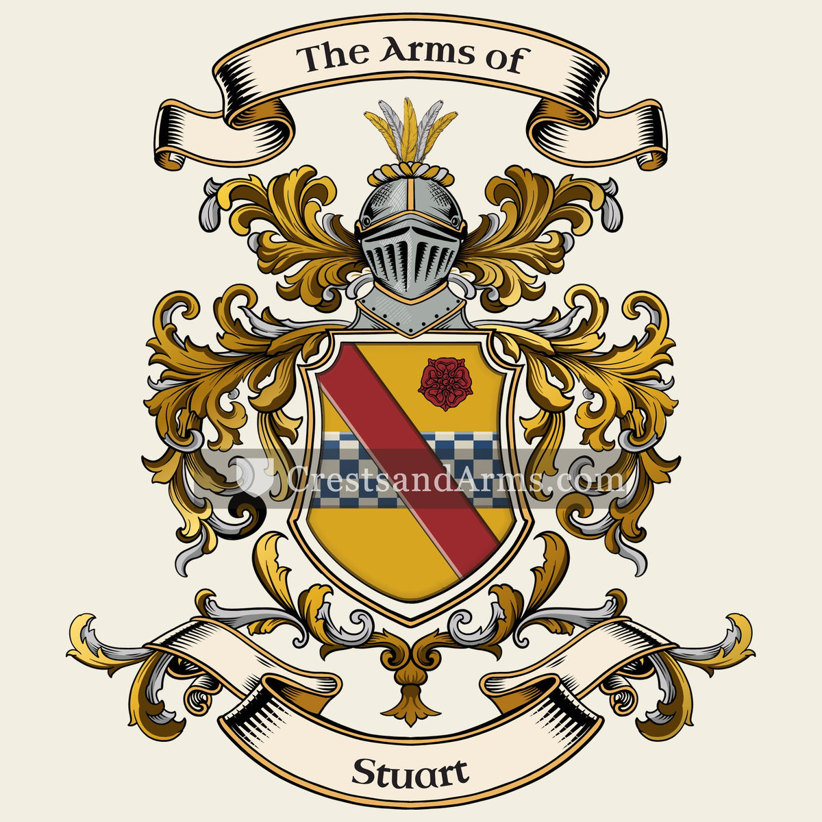 The Stuart coat of arms, drawn from the recorded blazon