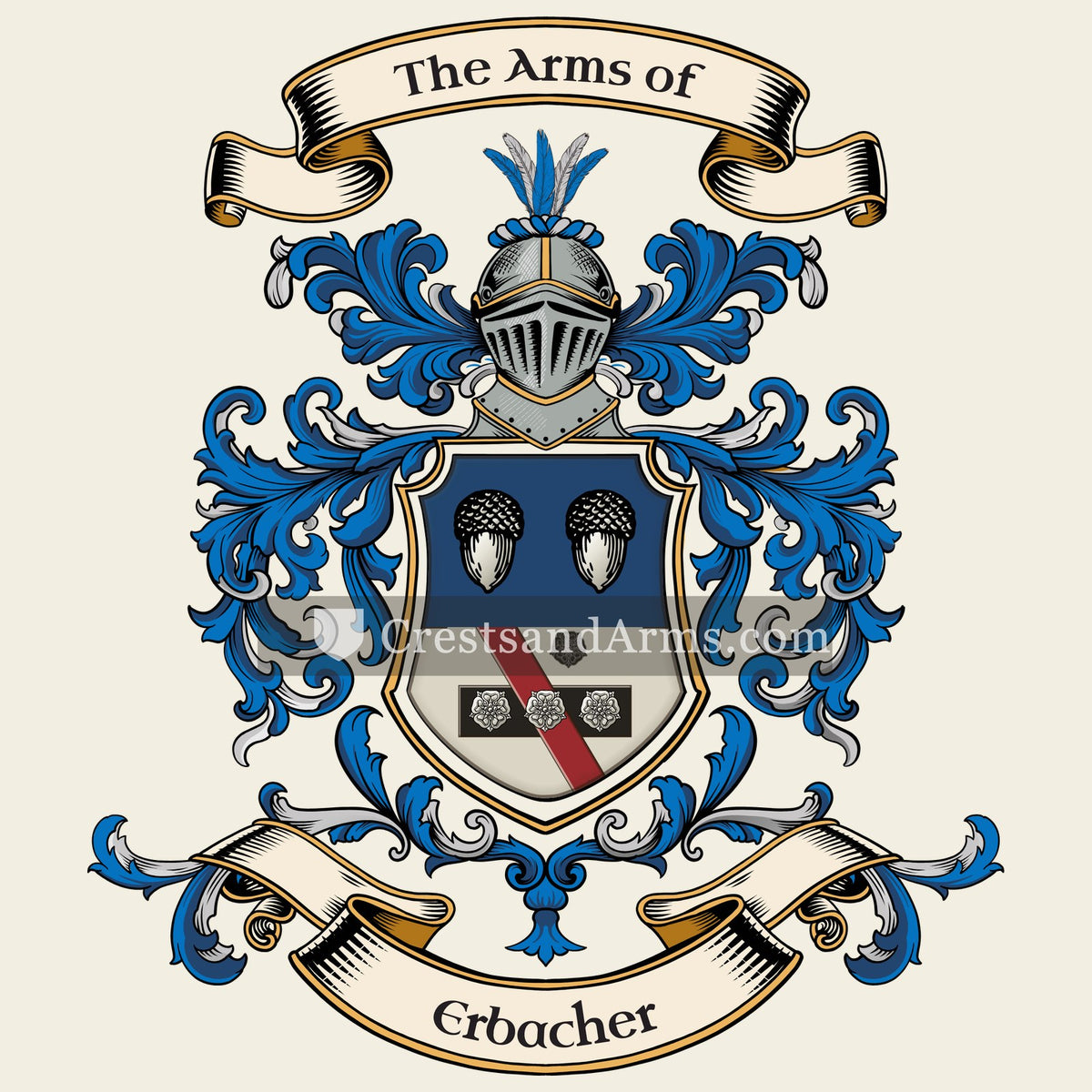 The Erbacher coat of arms, drawn from the recorded blazon