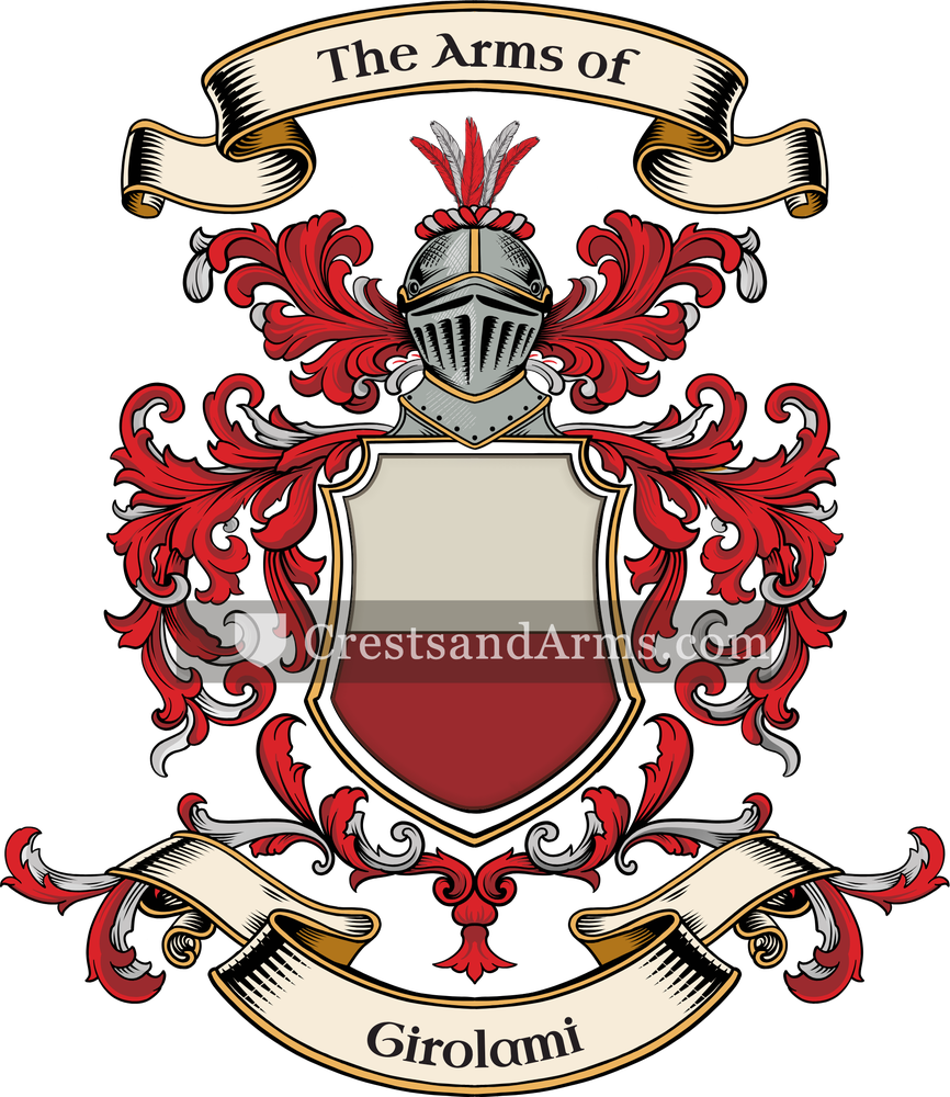 The Girolami coat of arms, drawn from the recorded blazon