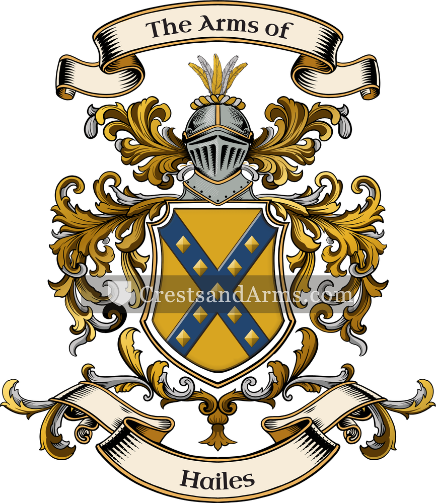 The Hailes coat of arms, drawn from the recorded blazon