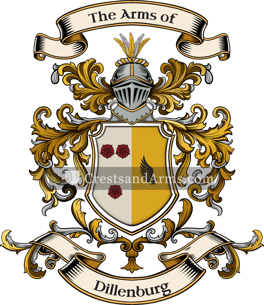 The Dillenburg coat of arms, drawn from the recorded blazon