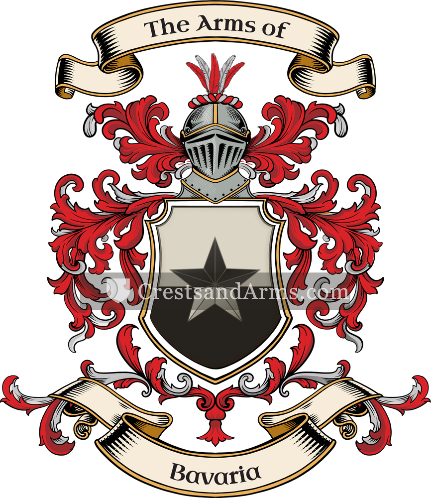 The Bavaria coat of arms, drawn from the recorded blazon