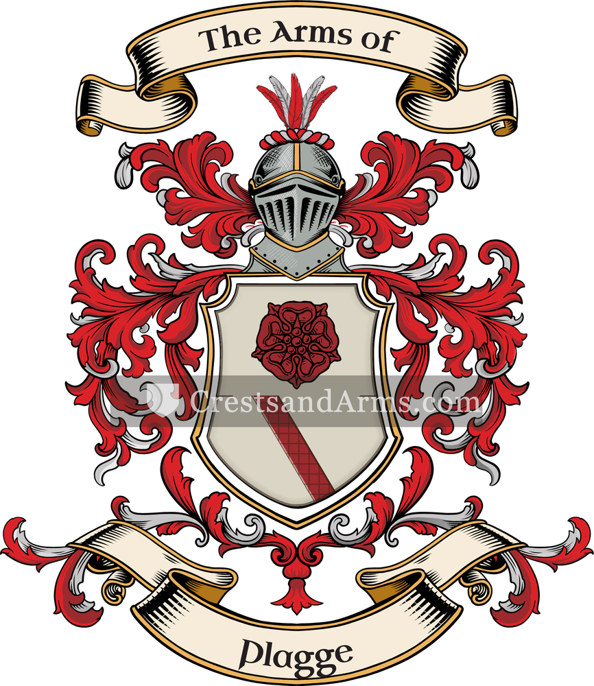 The Plagge coat of arms, drawn from the recorded blazon