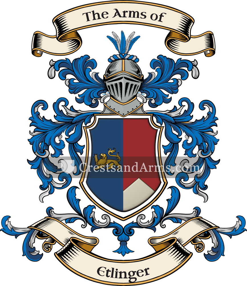 The Etlinger coat of arms, drawn from the recorded blazon