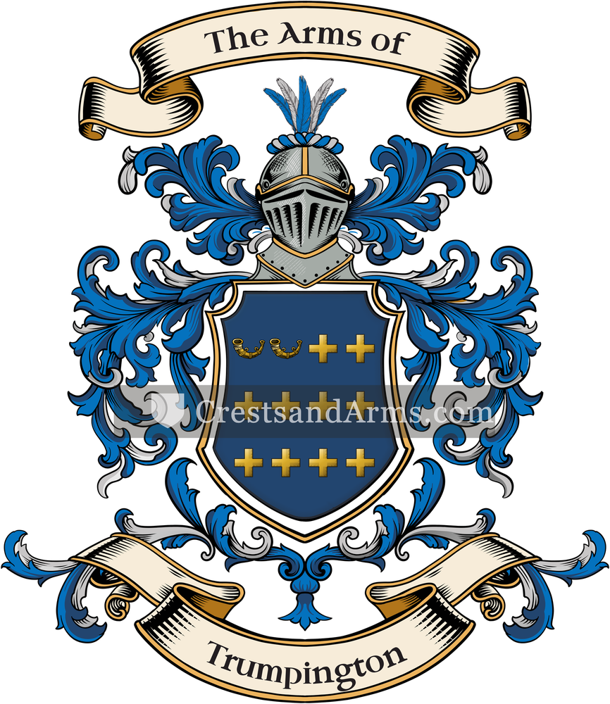 The Trumpington coat of arms, drawn from the recorded blazon