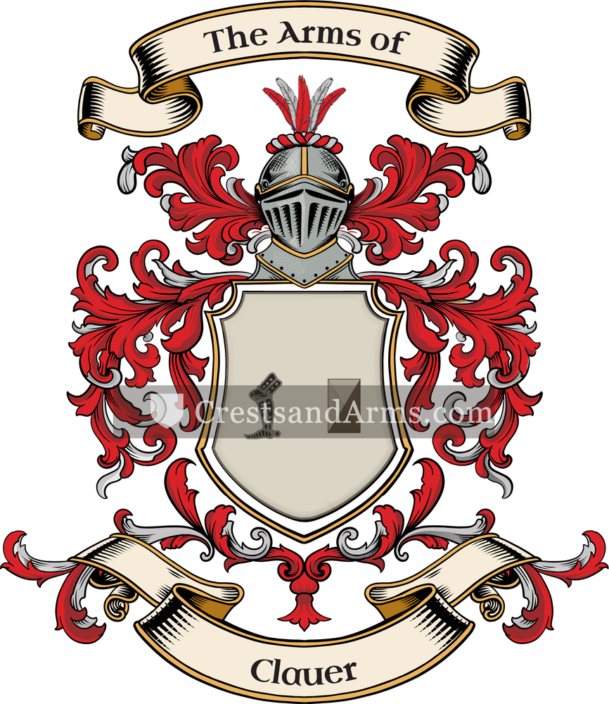 The Clauer coat of arms, drawn from the recorded blazon
