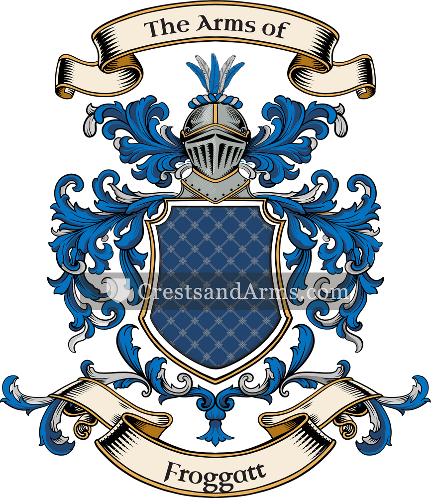 The Froggatt coat of arms, drawn from the recorded blazon
