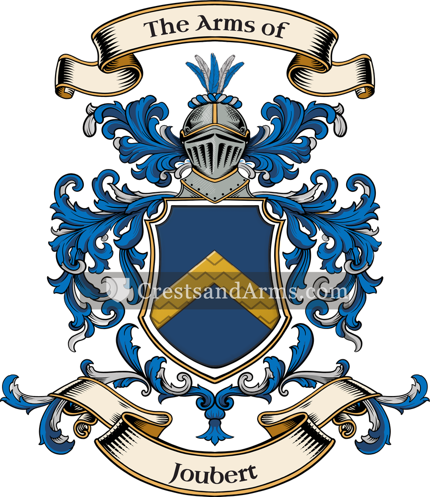 The Joubert coat of arms, drawn from the recorded blazon