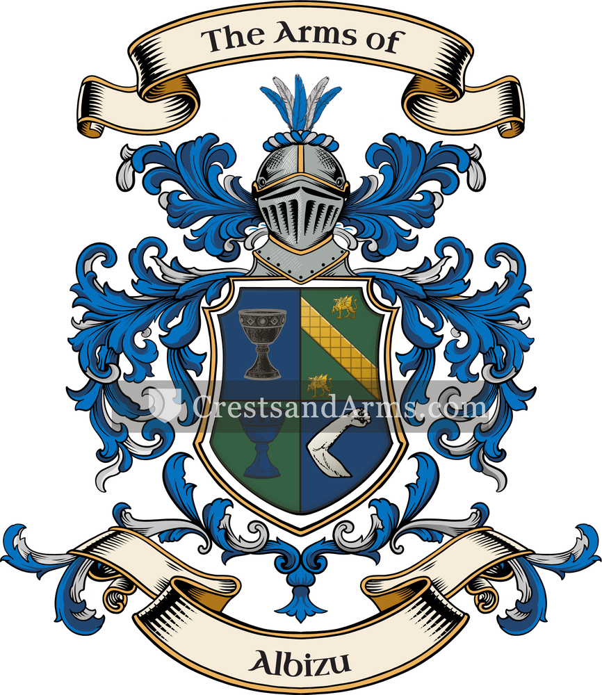 The Albizu coat of arms, drawn from the recorded blazon