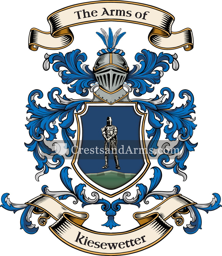 The Kiesewetter coat of arms, drawn from the recorded blazon
