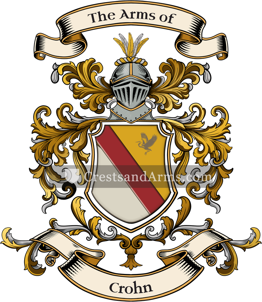 The Crohn coat of arms, drawn from the recorded blazon