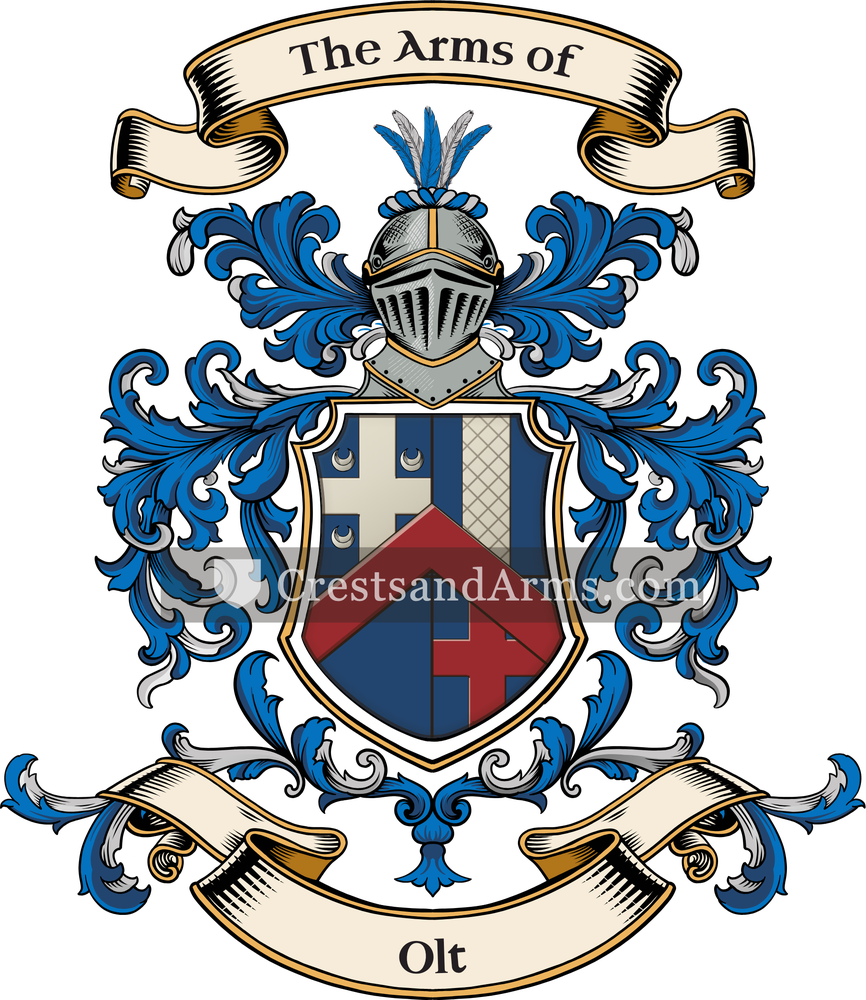The Olt coat of arms, drawn from the recorded blazon