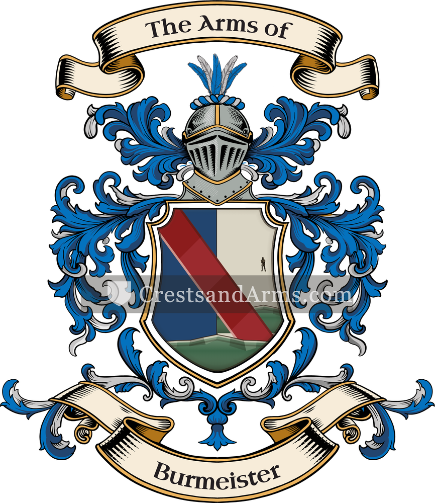 The Burmeister coat of arms, drawn from the recorded blazon