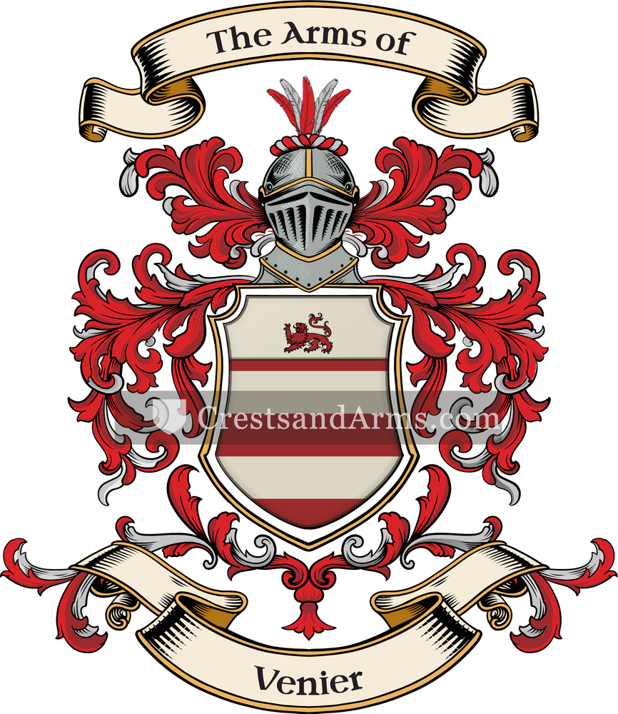 The Venier coat of arms, drawn from the recorded blazon