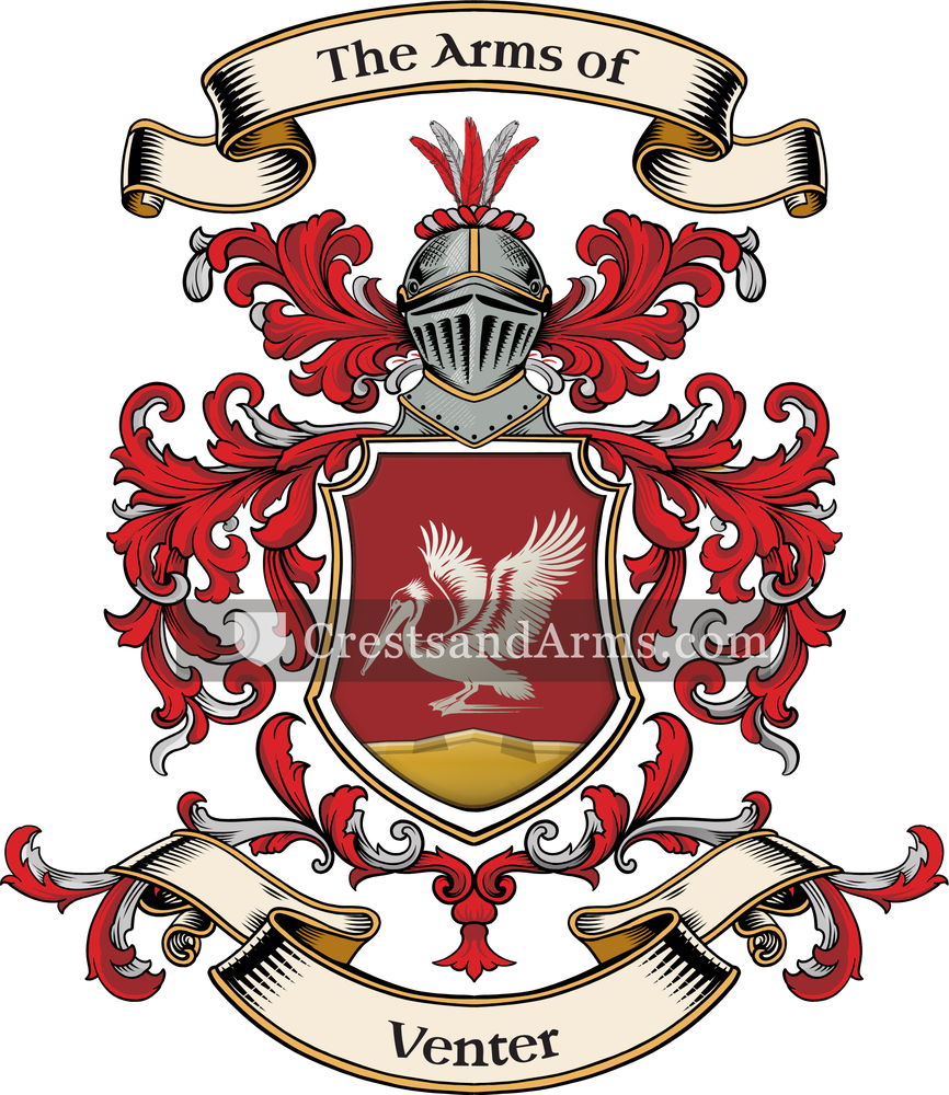 The Venter coat of arms, drawn from the recorded blazon