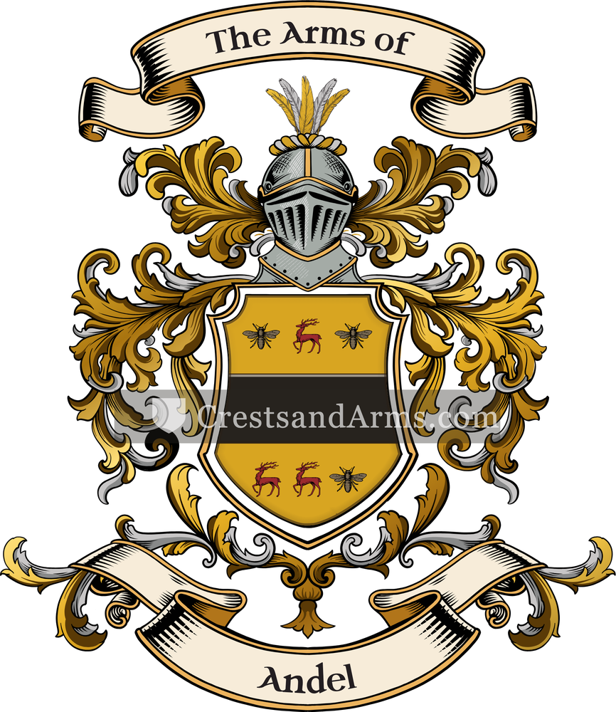 The Andel coat of arms, drawn from the recorded blazon