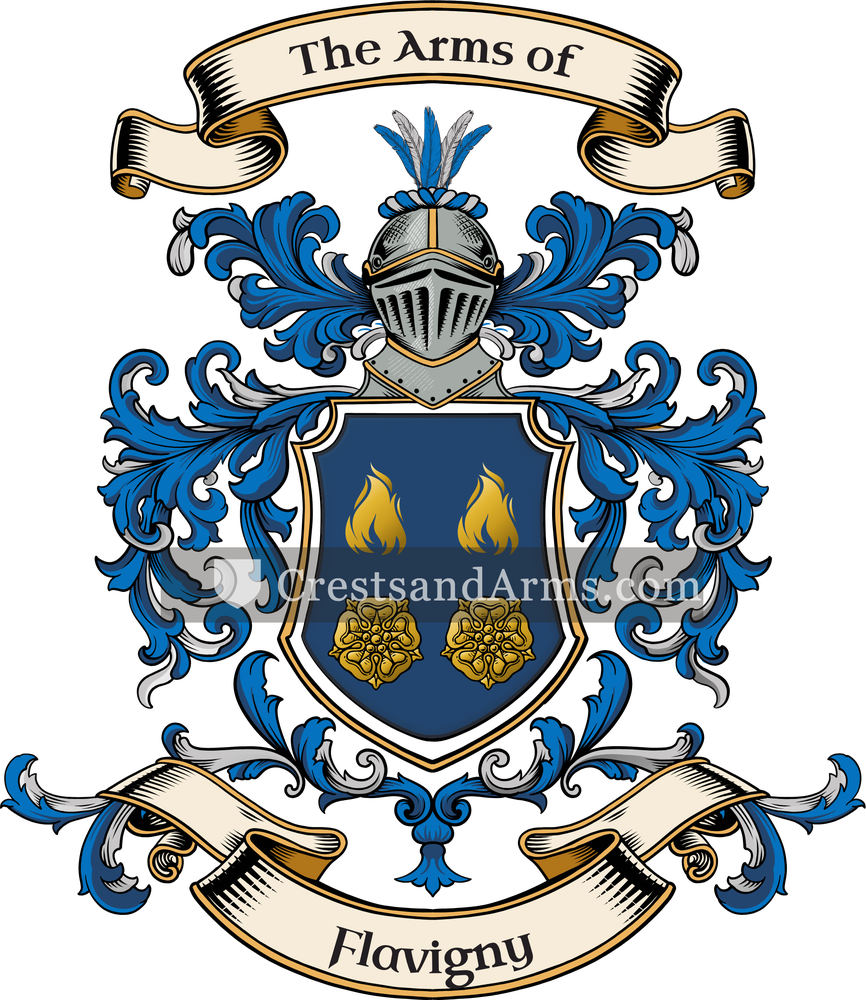 The Flavigny coat of arms, drawn from the recorded blazon