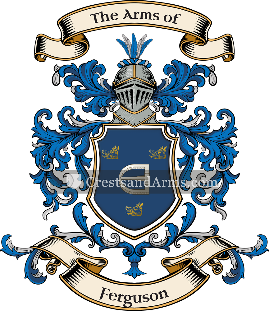 The Ferguson coat of arms, drawn from the recorded blazon