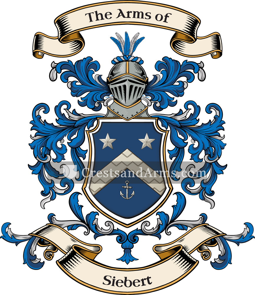 The Siebert coat of arms, drawn from the recorded blazon