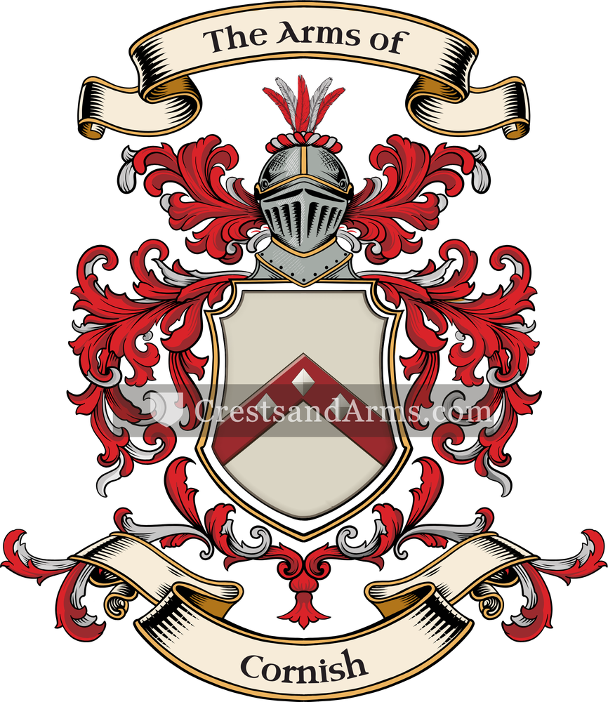 The Cornish coat of arms, drawn from the recorded blazon