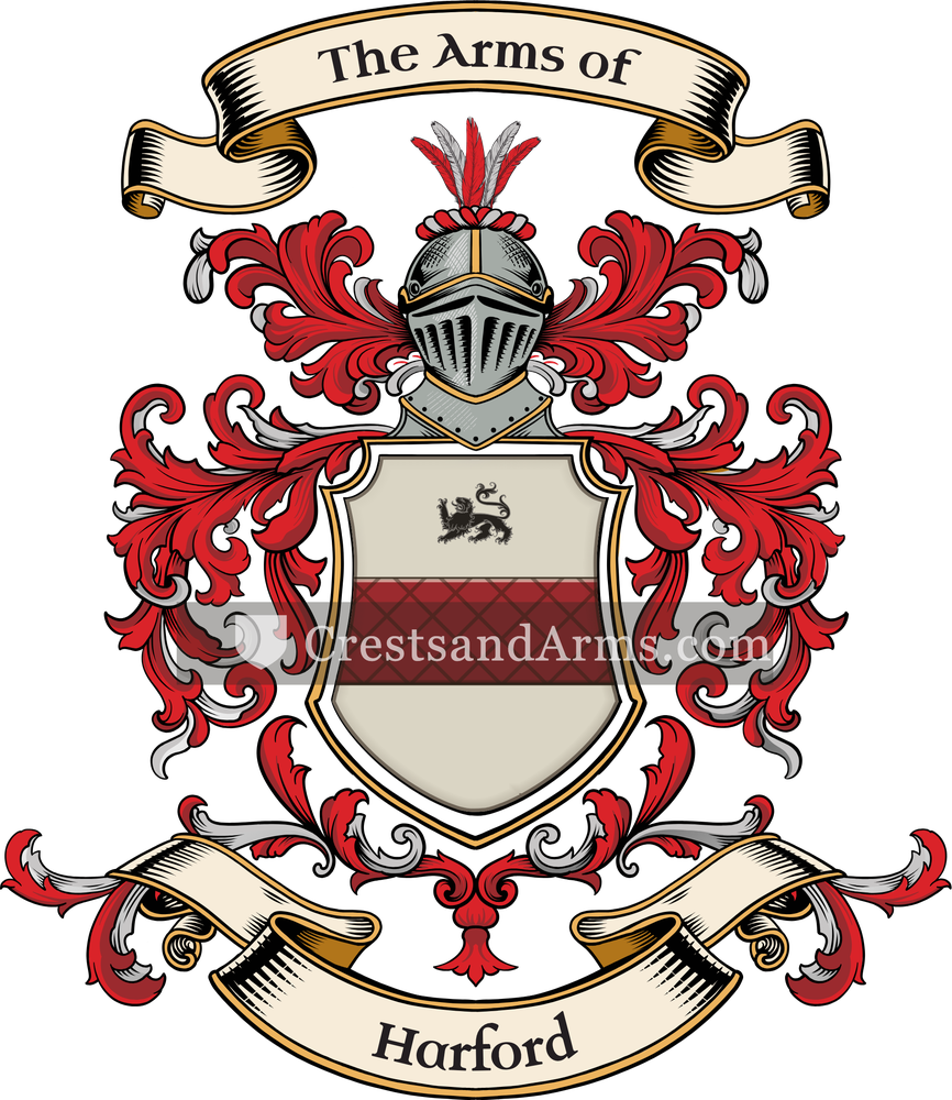 The Harford coat of arms, drawn from the recorded blazon
