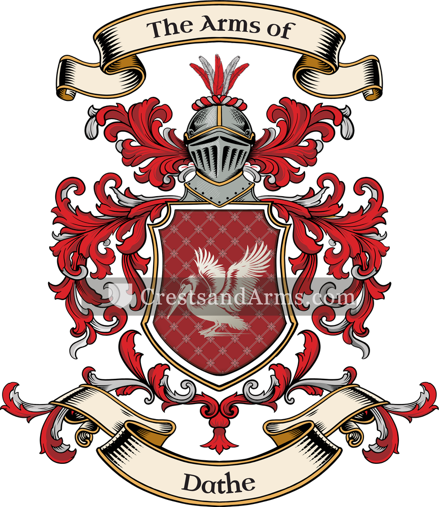 The Dathe coat of arms, drawn from the recorded blazon