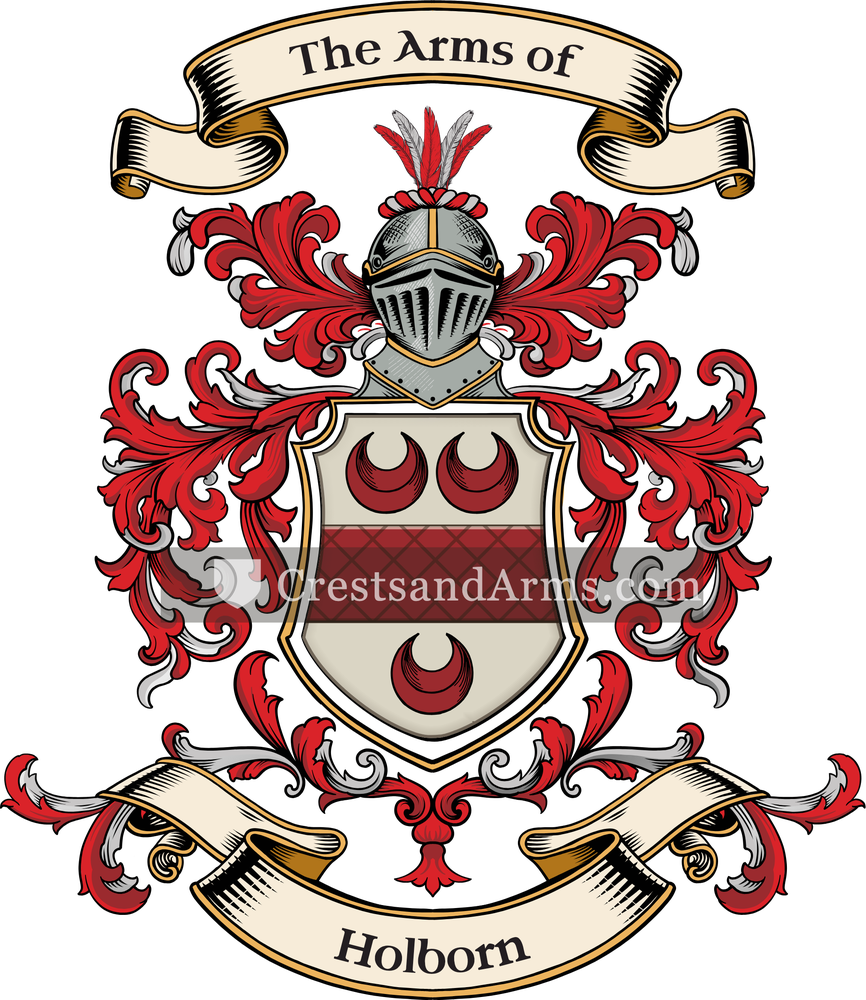 The Holborn coat of arms, drawn from the recorded blazon