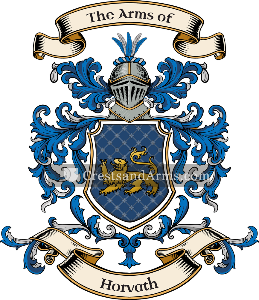 The Horvath coat of arms, drawn from the recorded blazon