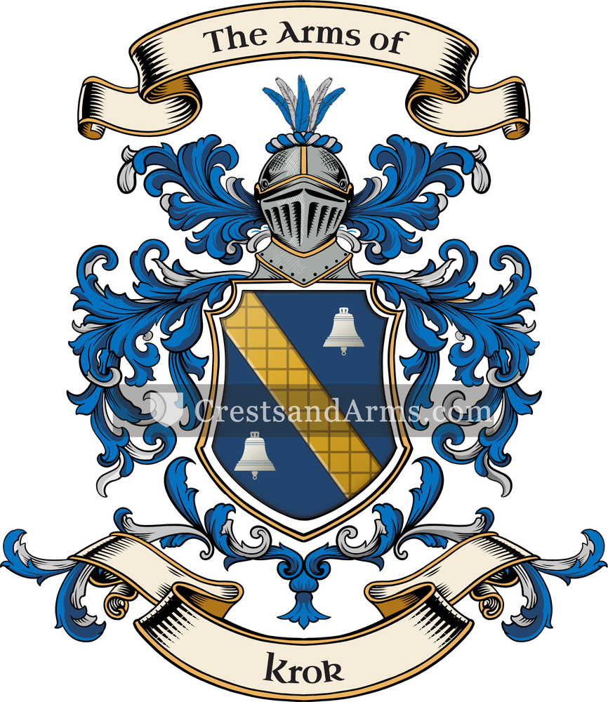 The Krok coat of arms, drawn from the recorded blazon