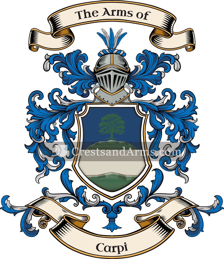 The Carpi coat of arms, drawn from the recorded blazon