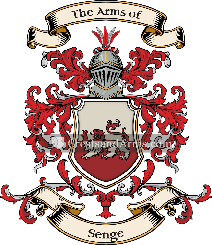 The Senge coat of arms, drawn from the recorded blazon