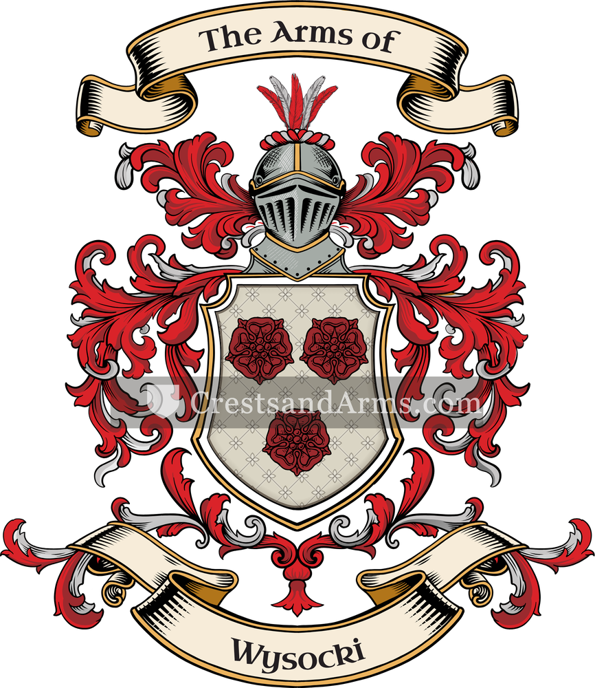 The Wysocki coat of arms, drawn from the recorded blazon