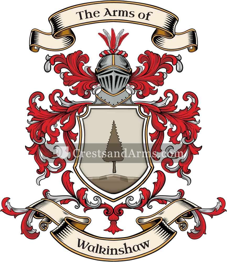 The Walkinshaw coat of arms, drawn from the recorded blazon