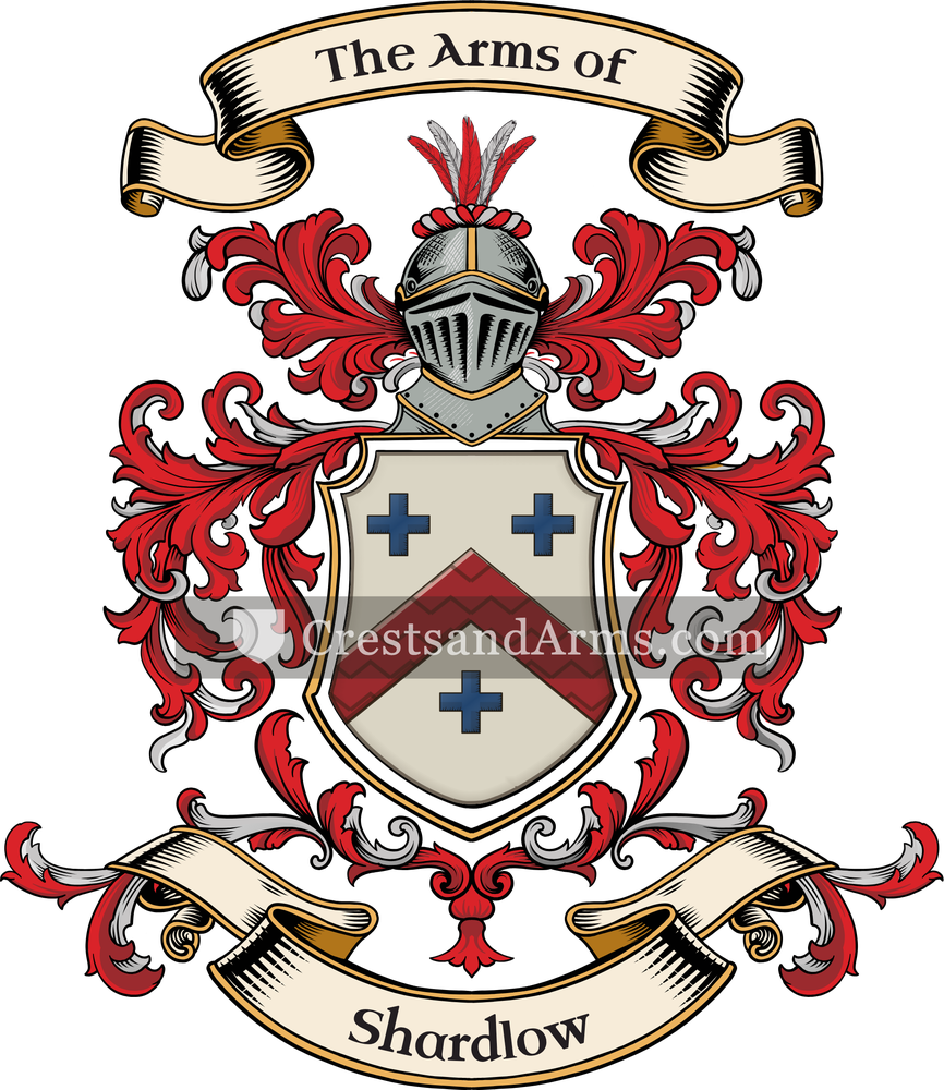The Shardlow coat of arms, drawn from the recorded blazon