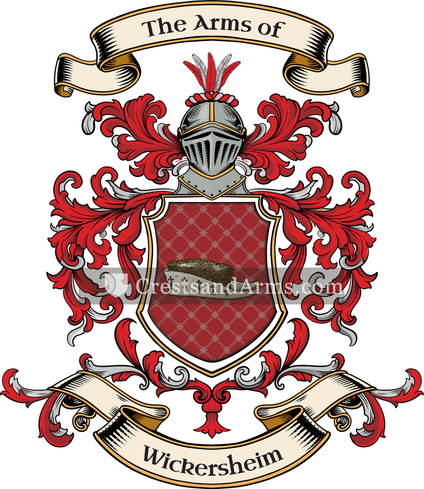 The Wickersheim coat of arms, drawn from the recorded blazon