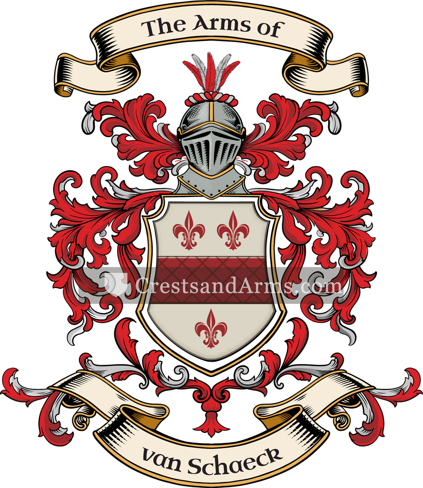 The van Schaeck coat of arms, drawn from the recorded blazon