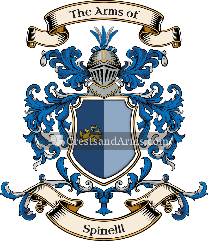 The Spinelli coat of arms, drawn from the recorded blazon