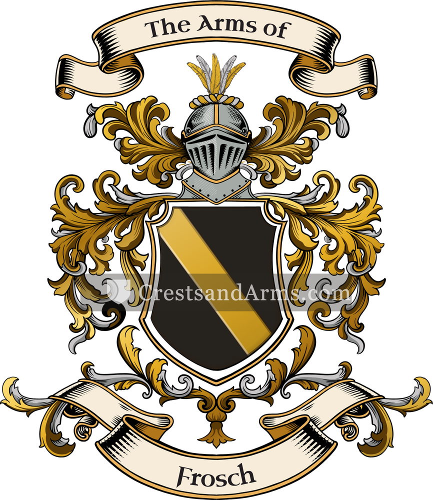 The Frosch coat of arms, drawn from the recorded blazon