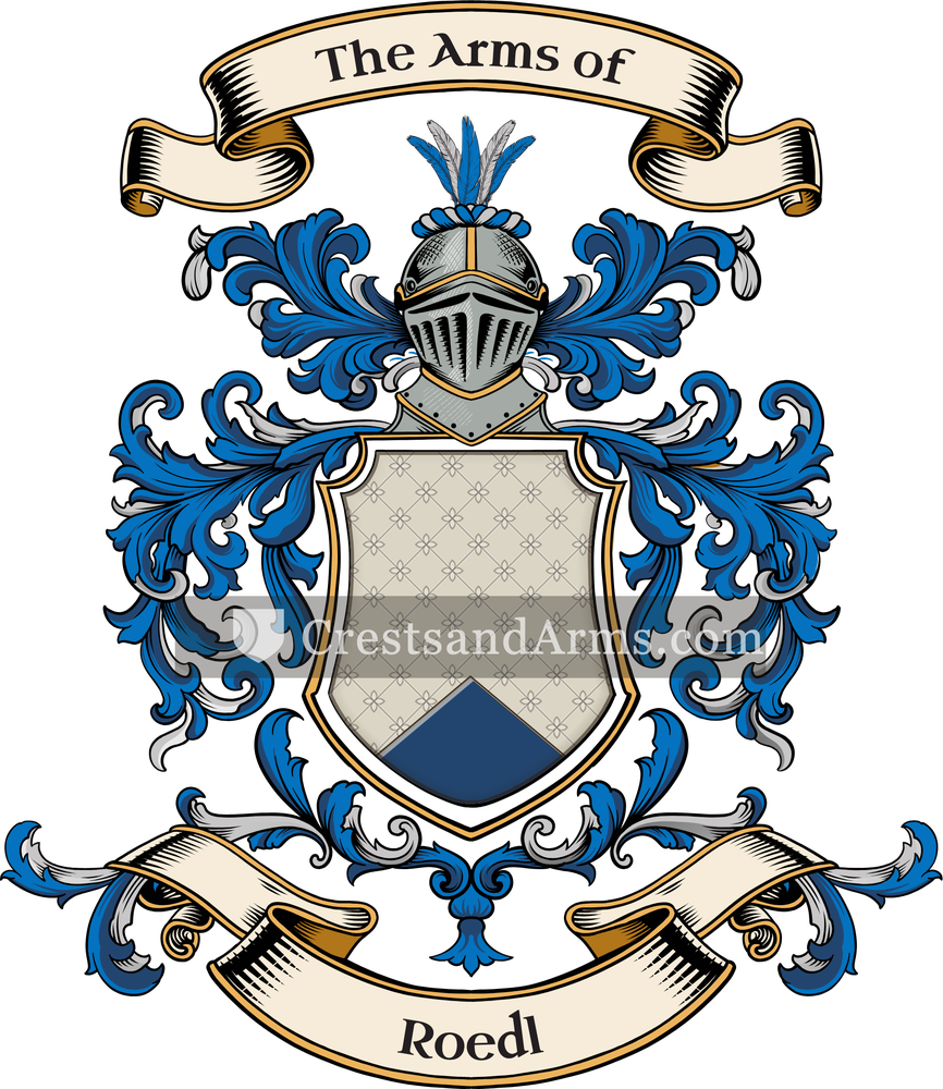 The Roedl coat of arms, drawn from the recorded blazon