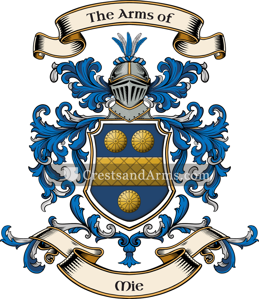 The Mie coat of arms, drawn from the recorded blazon