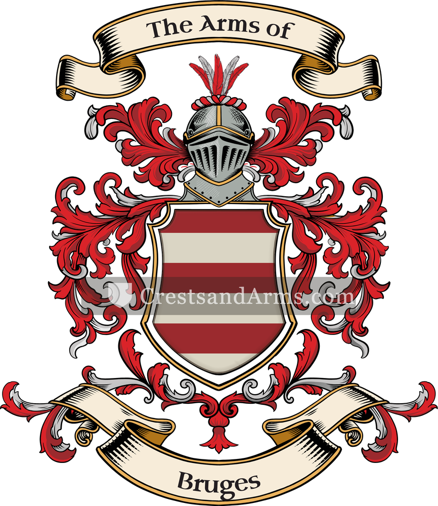 The Bruges coat of arms, drawn from the recorded blazon